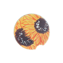 Load image into Gallery viewer, Sunflowers Sandstone Car Coaster