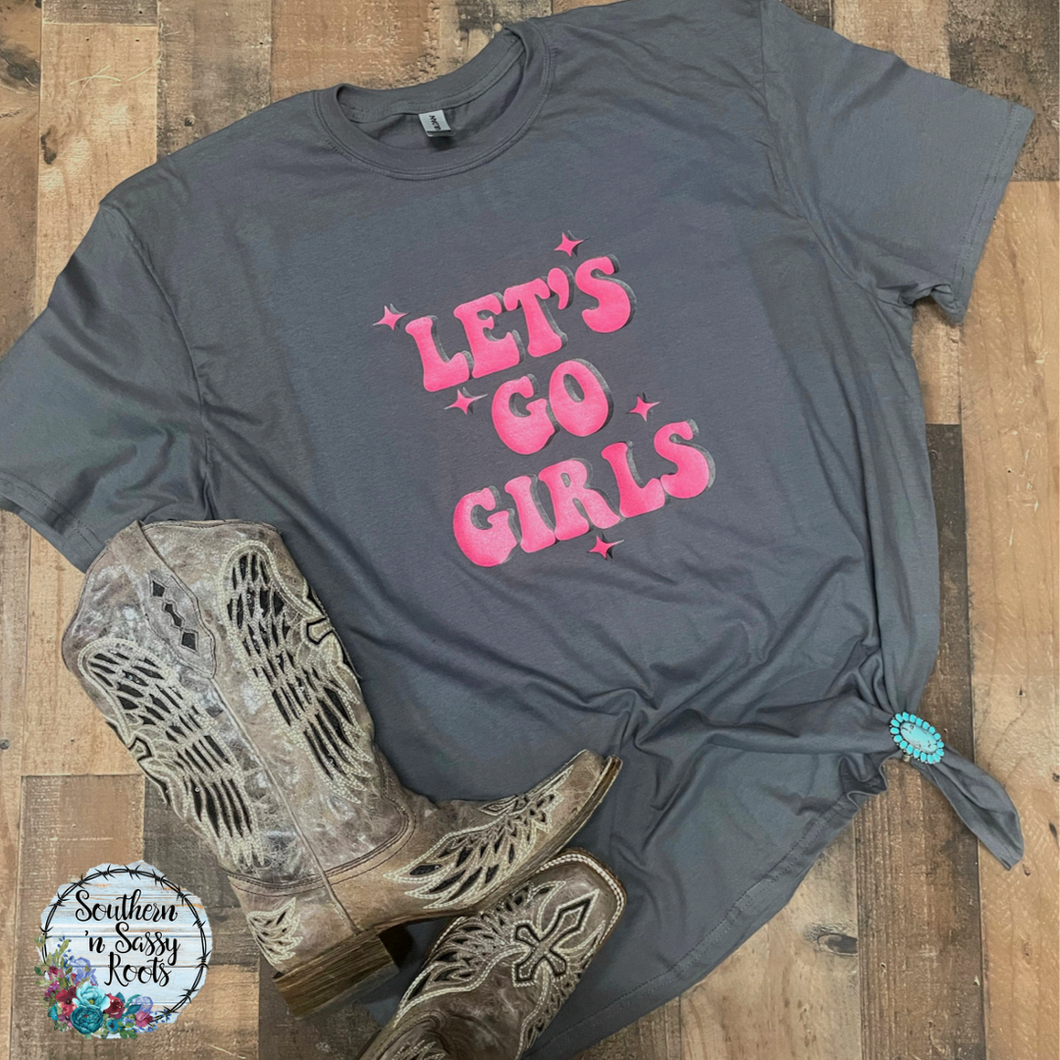 Let’s Go Girls Glitter Print