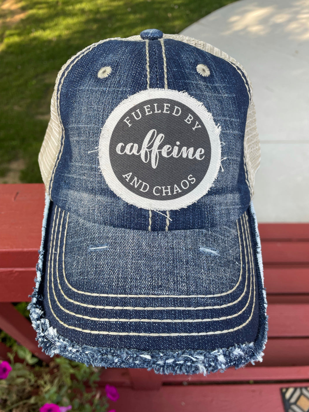 Fueled by Caffeine and Chaos Patch Hat