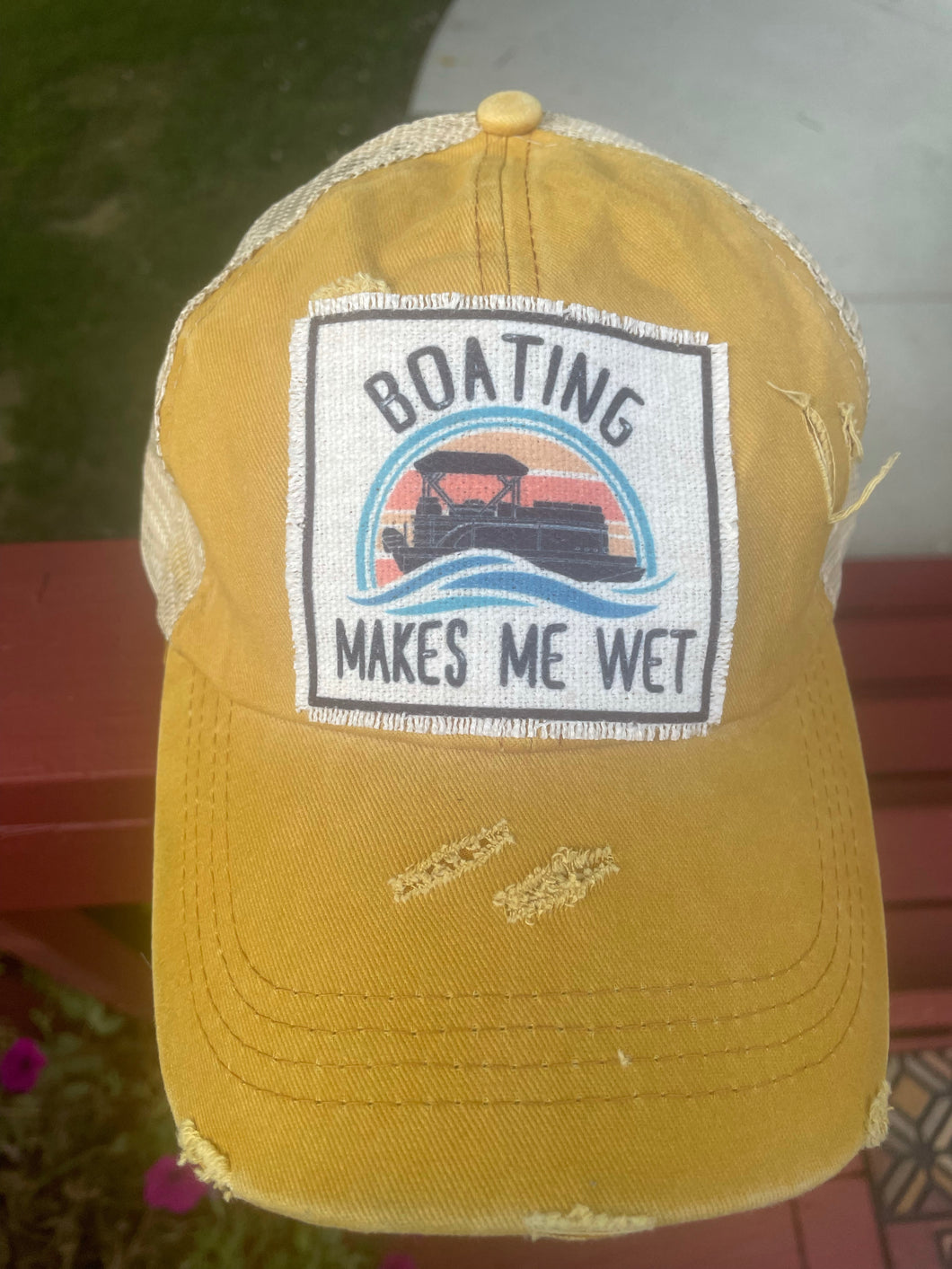 Boating Makes Me Wet Patch Hat