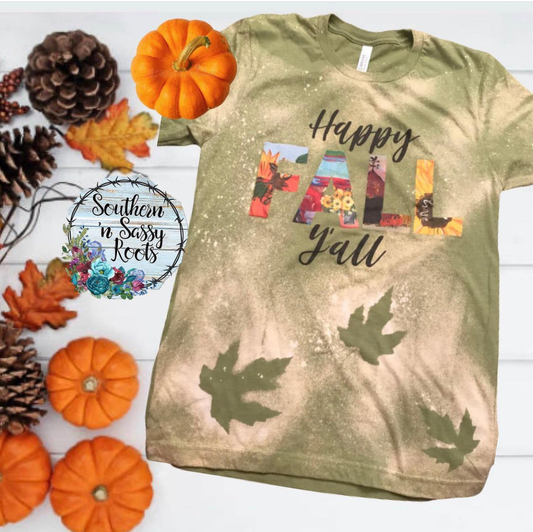 Happy Fall Y’all - Bleached Leaves