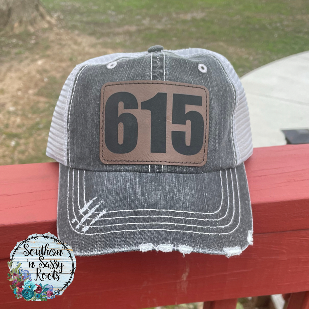 615 Black Hat/Brown Patch