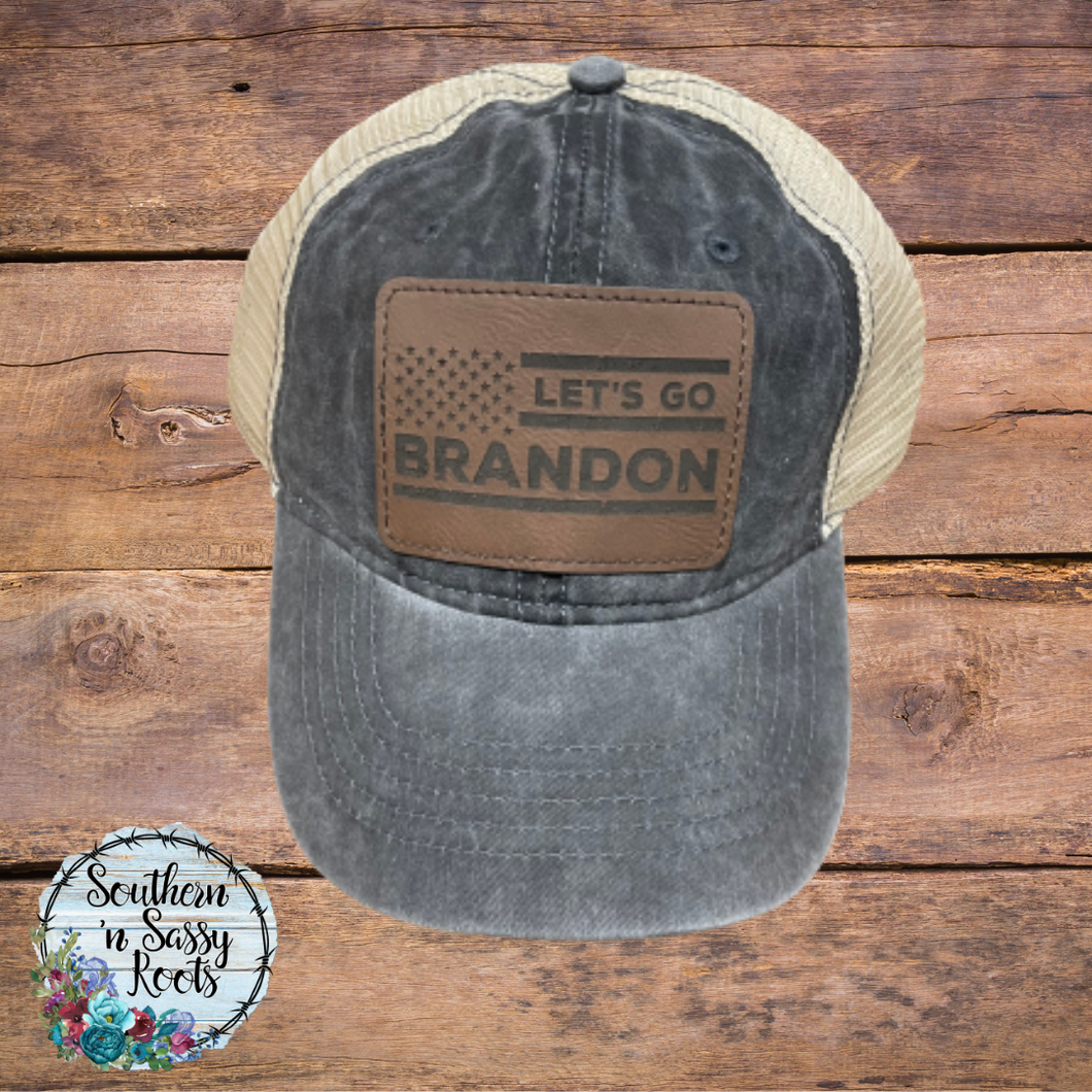 Let’s Go Brandon Blue Hat/Brown Flag Patch